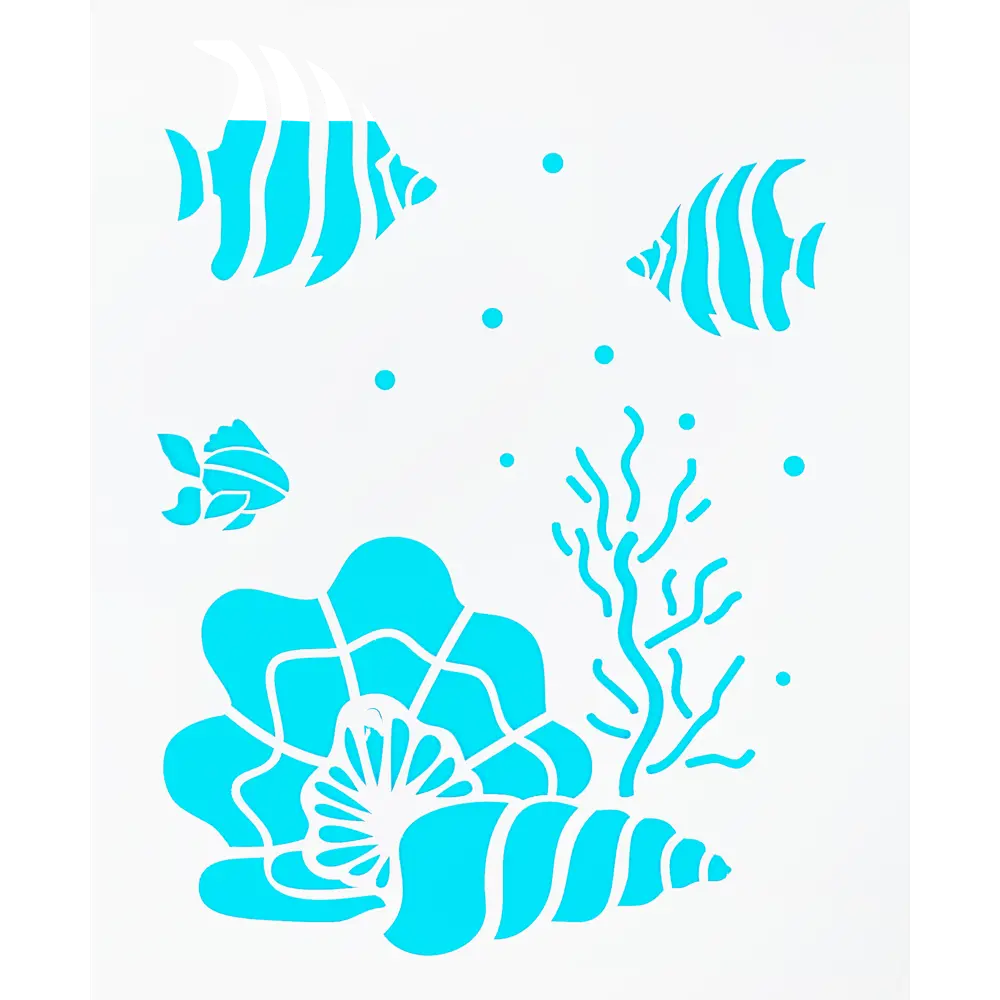 Трафарет самоклеящийся «Море» 25х30 см UNIBOB STLM-2170917