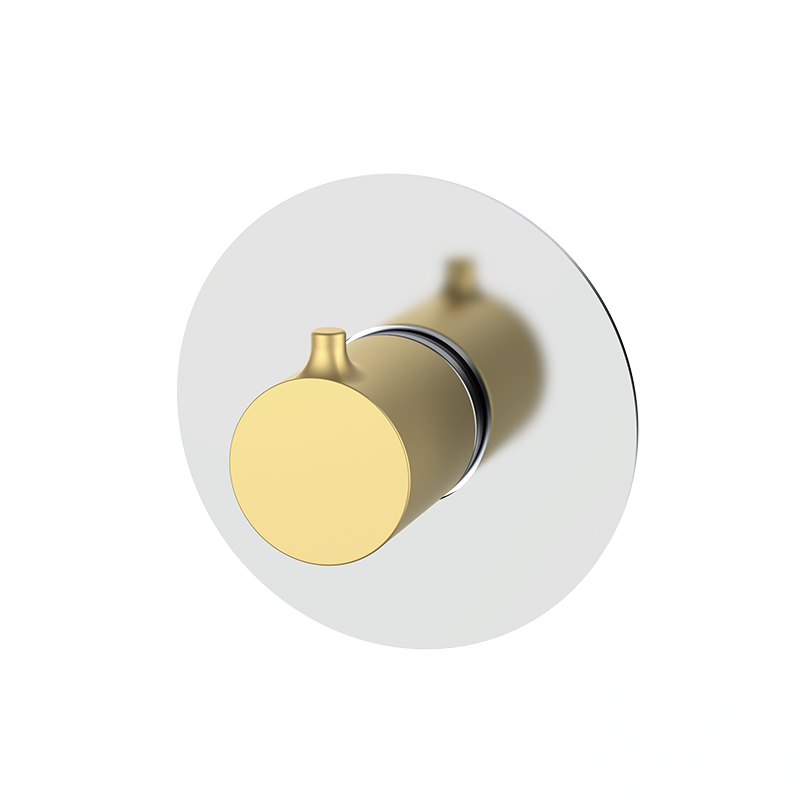 47170407 PREMIUM Хром Встроенный термостатический без времени выключения Хромированное Золото GRB MIXERS 