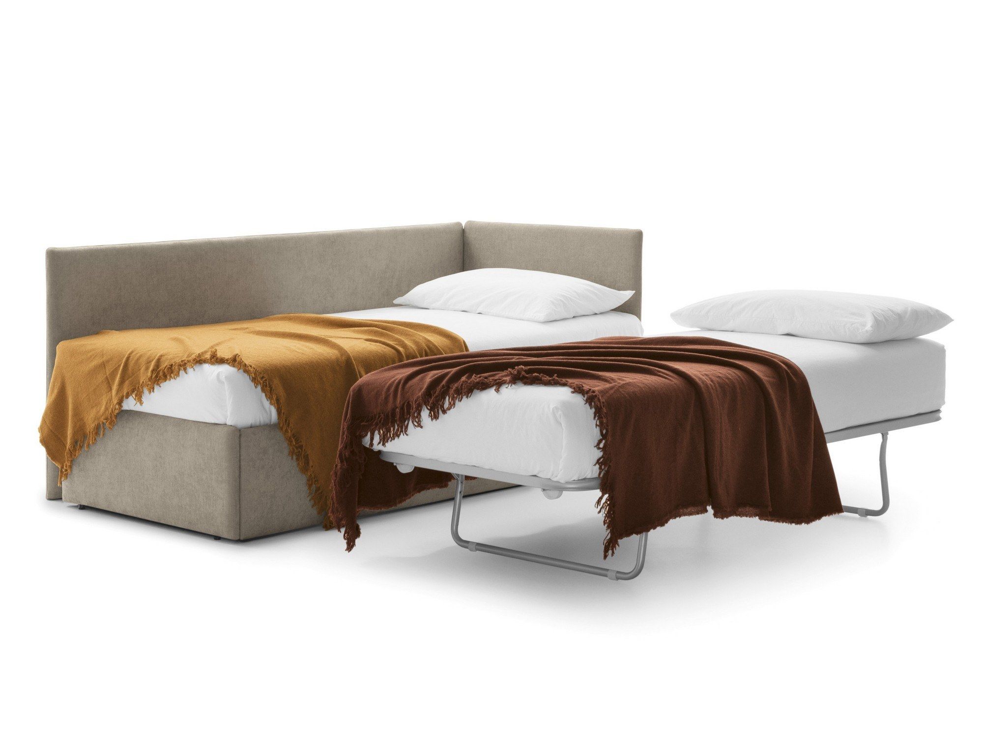 Односпальная кровать с изголовьем и фасонной боковой панелью Bolzan Fly ARCH-00066552 - Вид №3