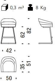 Moroso Стул высокий консольный из полипропилена Rift sun-id-1462701 - Вид №7