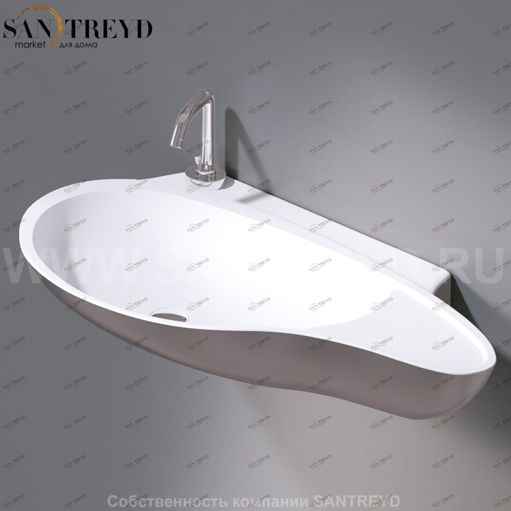 L500T0R1V4.351 Подвесная раковина настенная овальная A. e T. Italia SPOT белая AeT ITALIA ACCENT