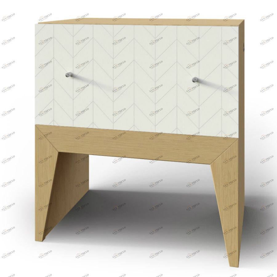 Тумба Still, 1 ящик, дуб, рисунок елка BraginDesign BR0266Б