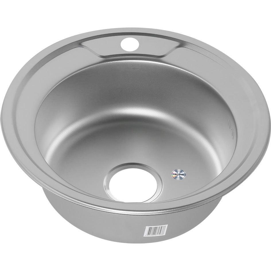 Мойка 490 MELANA 0,6/170 ДЕКОР врезная круглая с сифоном (151Dta*16) 151Dta(*16) - Вид №2