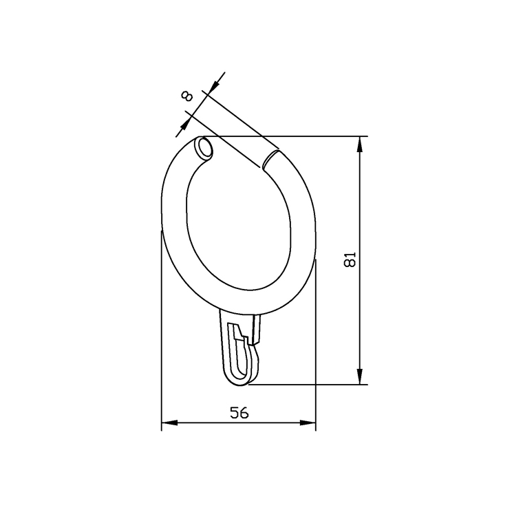 600045 Кольцо для занавески для душа BA045 WAGNER_EWAR BARRIER-FREE LIVING Wagner Ewar  - Вид №1