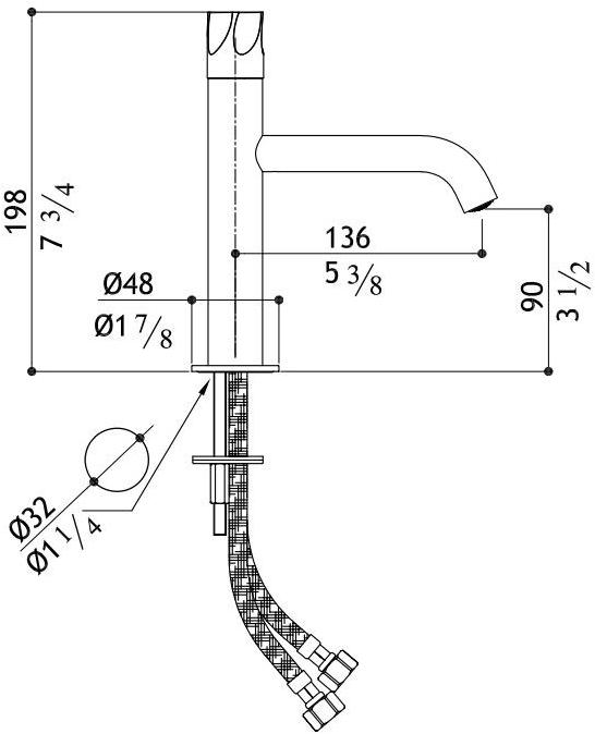 MGS Смеситель для раковины, однорычажный, настольный, из нержавеющей стали Penta sun-id-1361979 - Вид №4