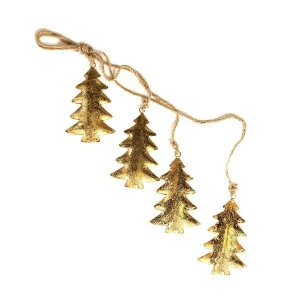 Гирлянда новогодняя подвесная "Елки золотые" Golden trees, 65 см ENJOYME  253062 Золото