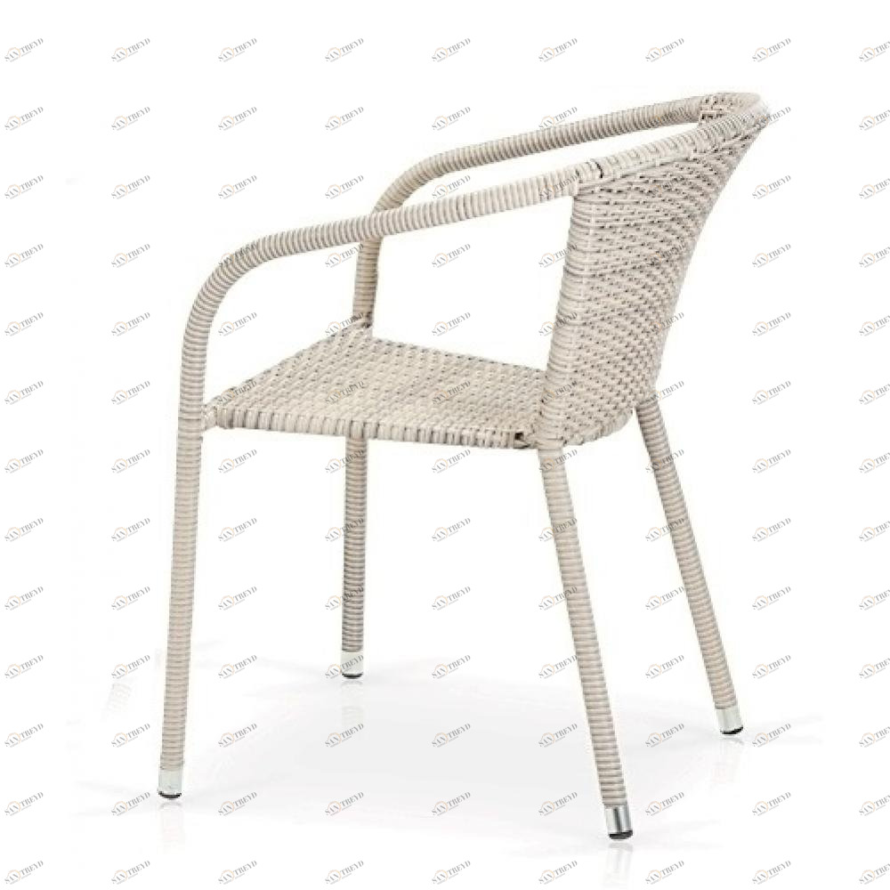 Плетеное кресло из искусственного ротанга бежевое Afina Latte AFINA  00-3881224 Бежевый 