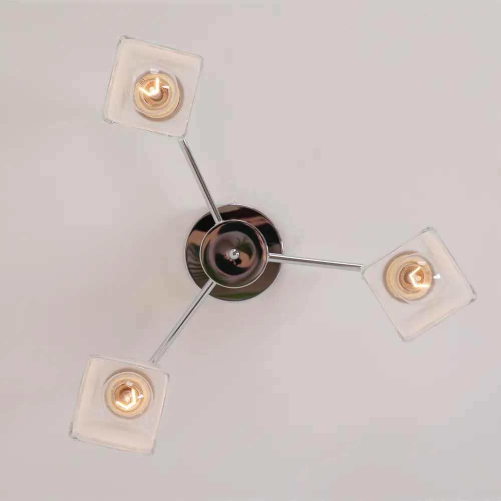 Люстра потолочная «Cerda» 3 лампы 10 м² цвет серебристый SCHAFFNER STLM-2187359 - Вид №5