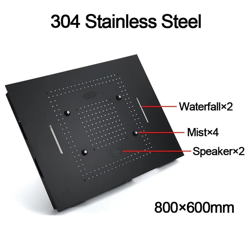 Светодиодный набор для душа из нержавеющей стали с ручным душем Fontana Showers FS1461 ARCH-00127403 - Вид №4