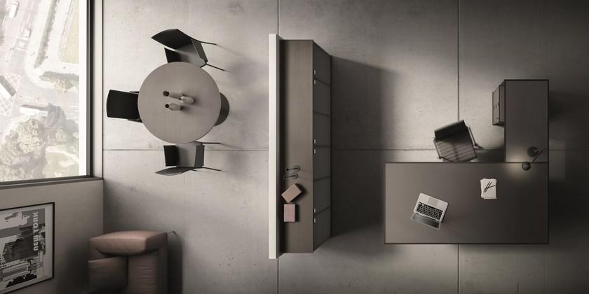 IFT Угловой рабочий стол из алюминия и стекла 45/90 sun-id-1504120 - Вид №2