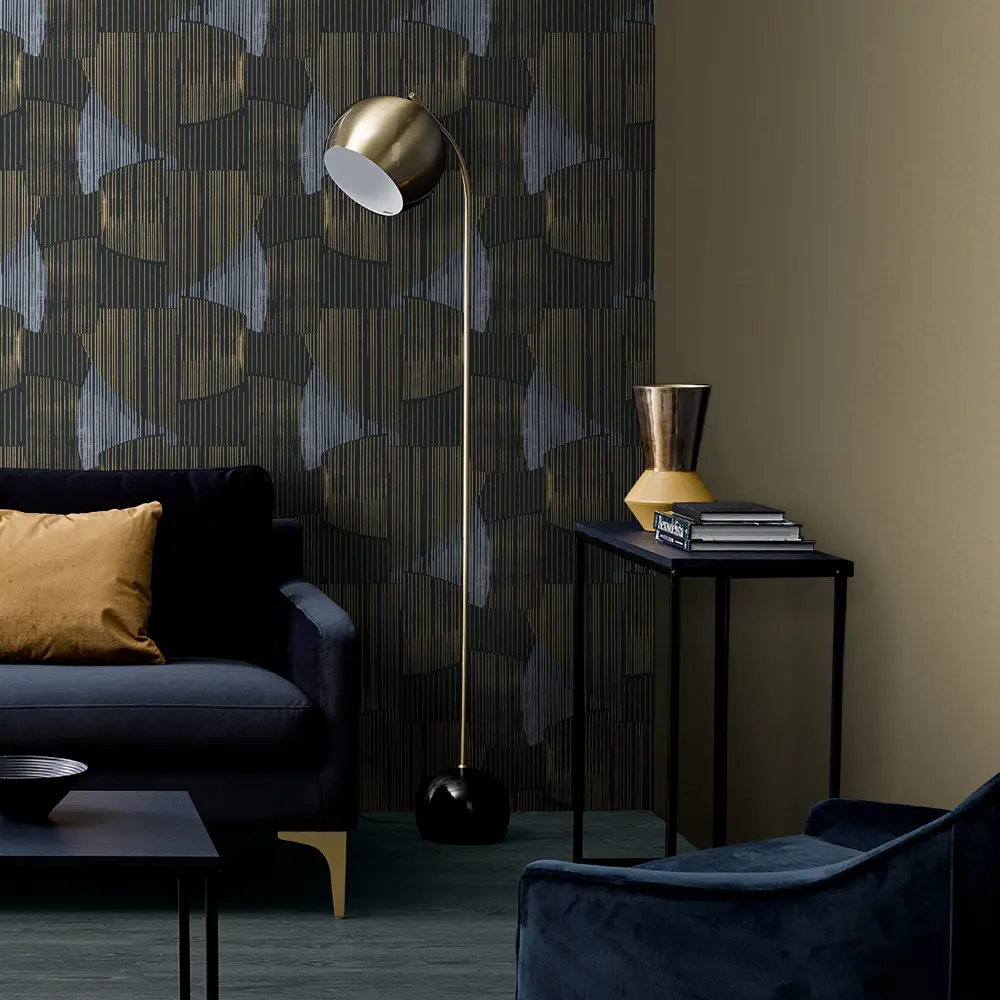 Обои флизелиновые Erismann Contour золотистые 1.06 м Р60412-06 Conture STLM-2015470 - Вид №3