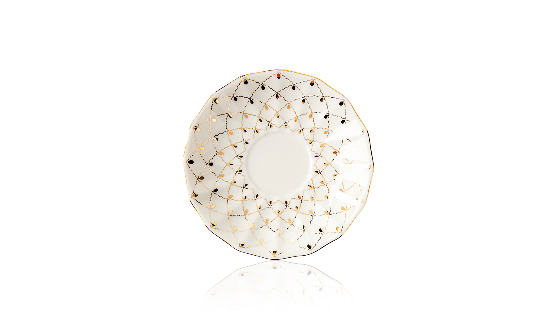 10621586 Промыслы Вербилок Чайная пара "Золотая вуаль" Фарфор, Керамика  - Вид №2