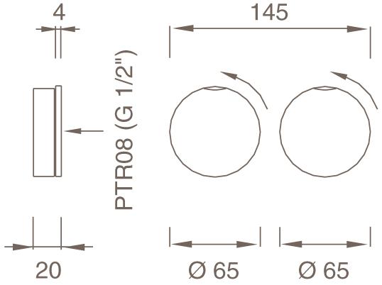 Ceadesign Группа смесителей для настенного монтажа Giotto Gio 32 - Вид №1