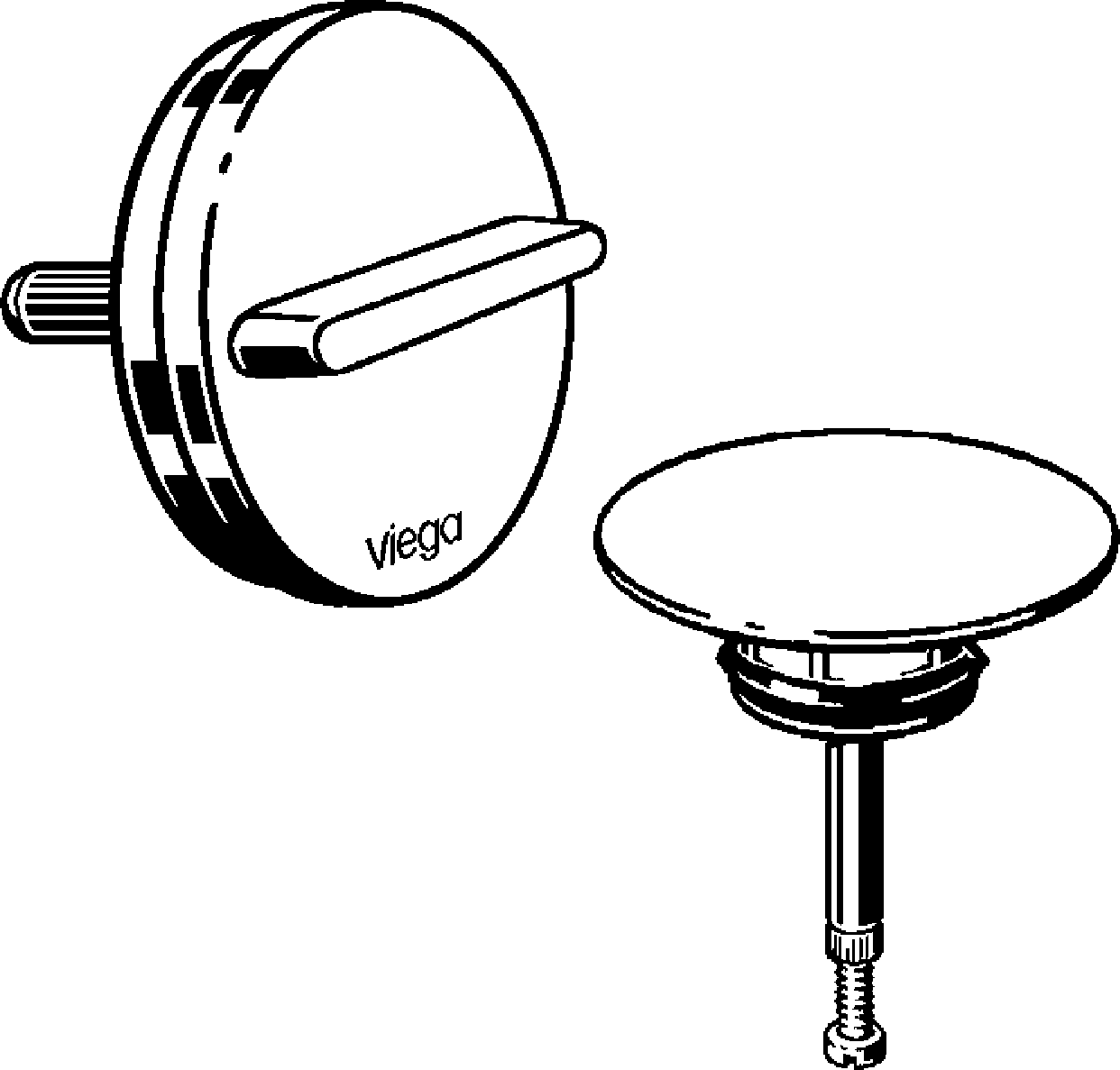 Канализационная арматура  Сифоны для ванн и душевых поддонов  Multiplex VIEGA 765 910 1) Модель 6154.0 Santreyd  - Вид №1