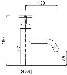 Rubinetteria Giulini Смеситель для раковины, однорычажный Elica F9205a - Вид №1