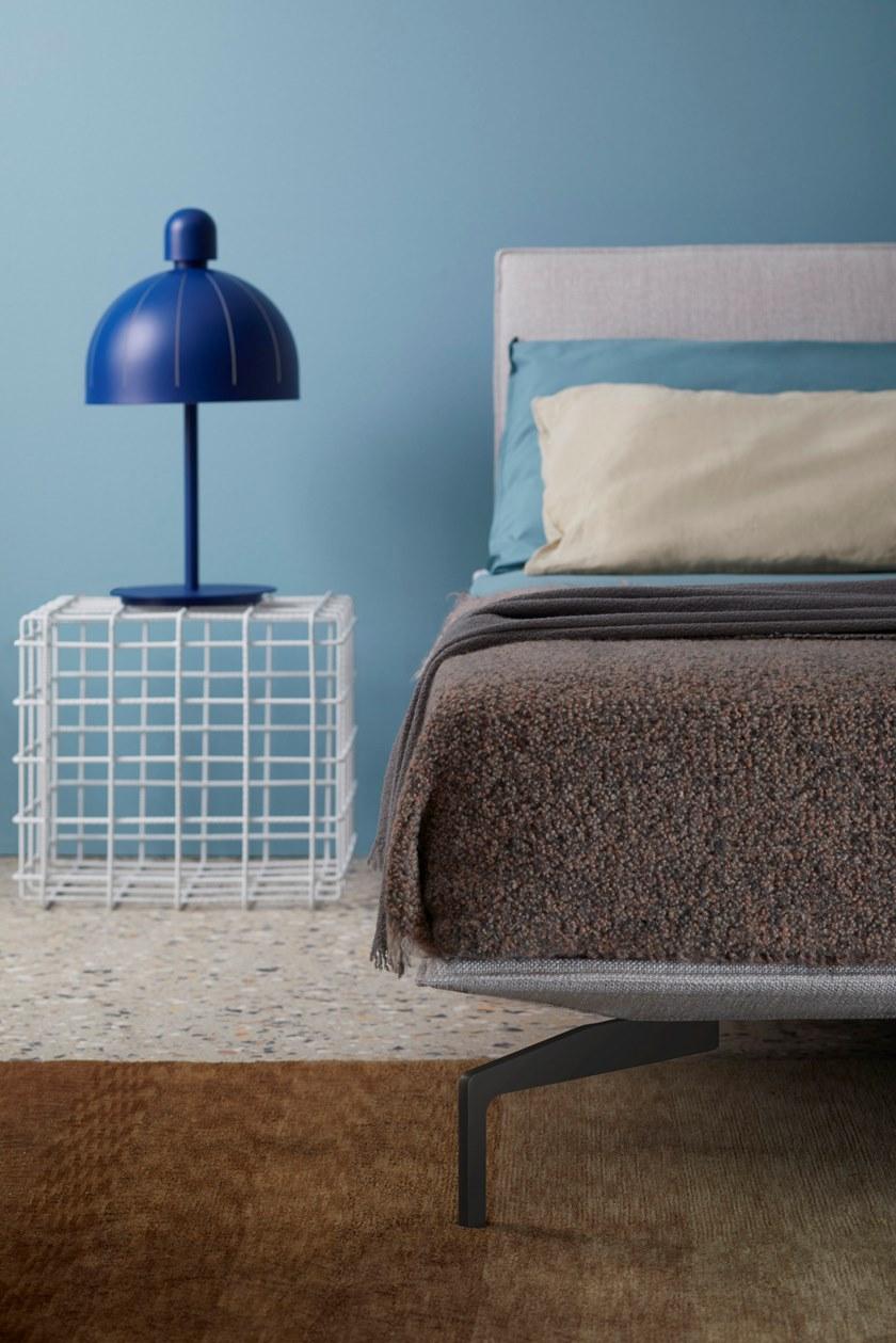 Saba Italia Двуспальная кровать из ткани с мягким изголовьем Avant-après sun-id-1478111 - Вид №5