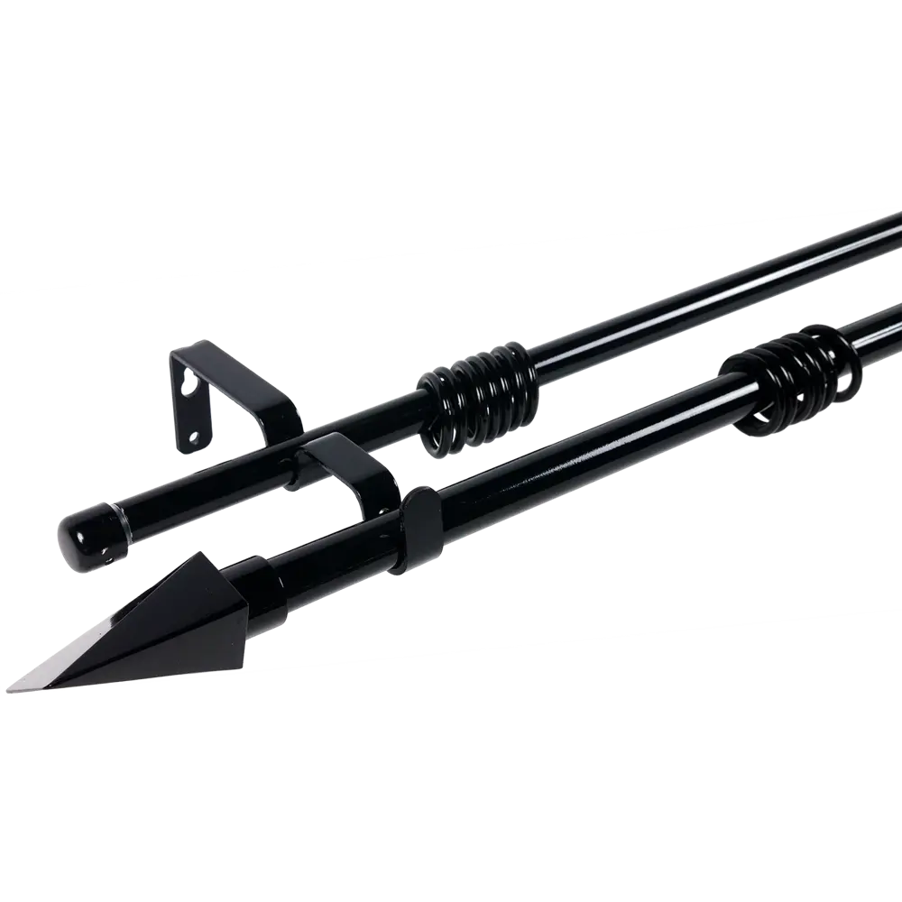 Карниз двухрядный раздвижной Inspire160-300 см D16-19 цвет чёрный 81976822 STLM-2141405 