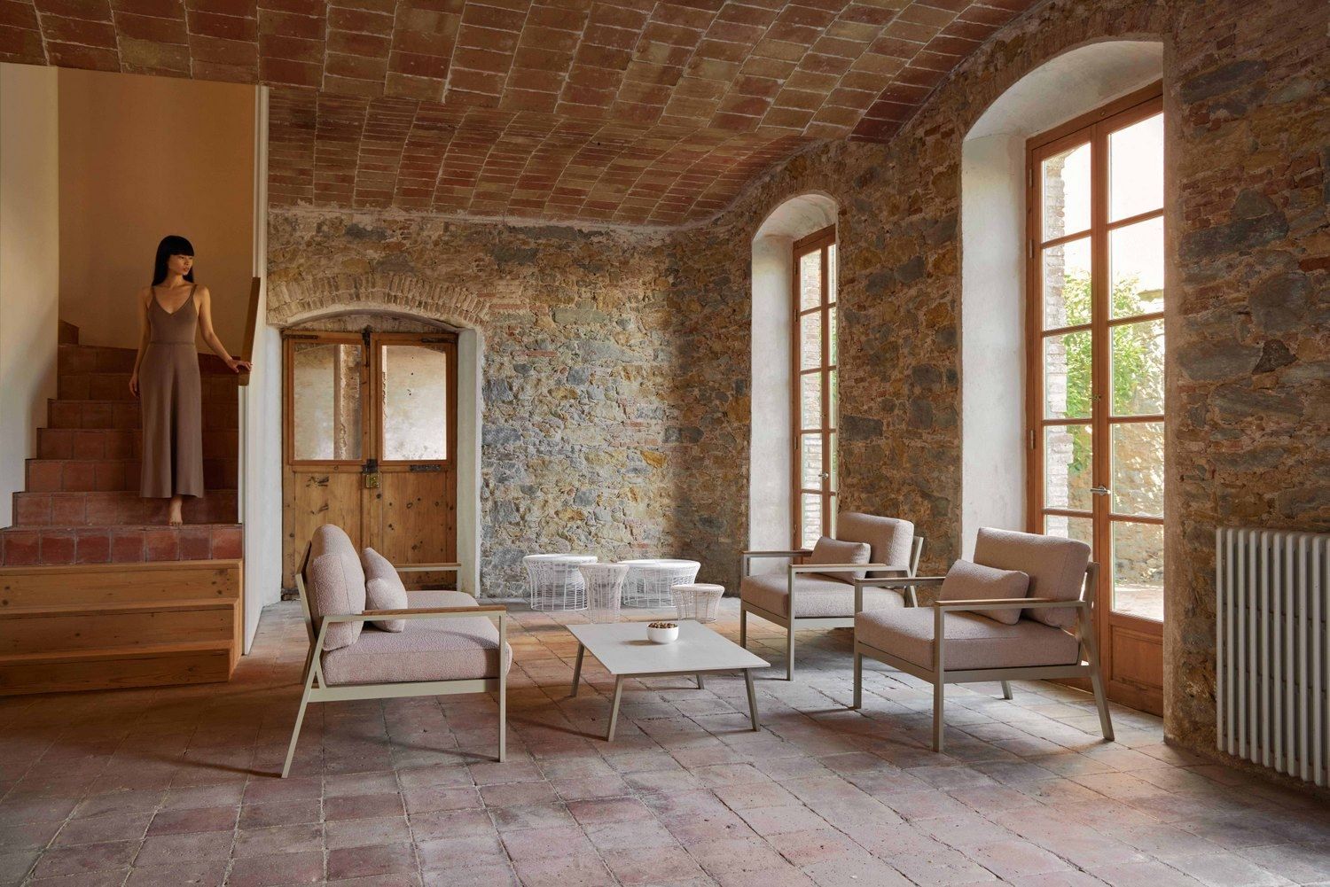 Высокий садовый стул из нержавеющей стали GANDIABLASCO Арам ARCH-00077660 - Вид №1