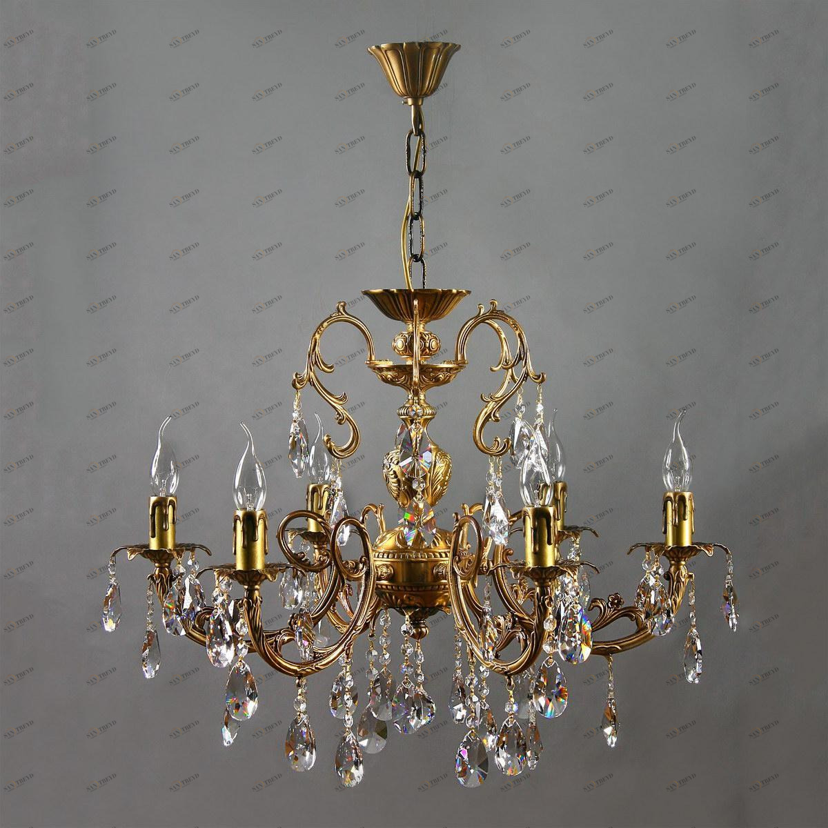 Подвесная люстра Ambiente Alicante 8888/6 AB Tear drop AMBIENTE ДИЗАЙНЕРСКИЕ, ALICANTE 181508 Бронза 
