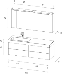 Kami 18 – 11 Mastella  Kami  Комплект мебели для ванной - Вид №4