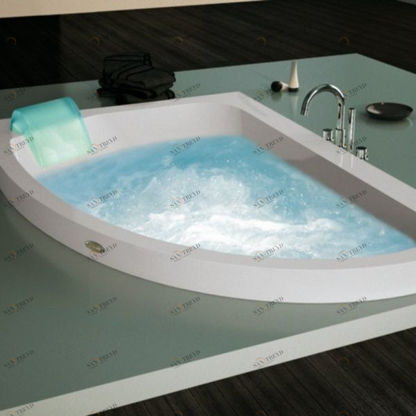 Ванна с гидромассажем "HYDRO BASE" Aquasoul Offset встроенная 9443-479 Sx Jacuzzi 9443479SX