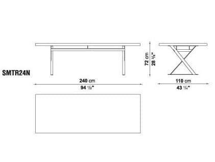 Прямоугольный стол из стали и дерева Maxalto Макс ARCH-00142429 - Вид №2