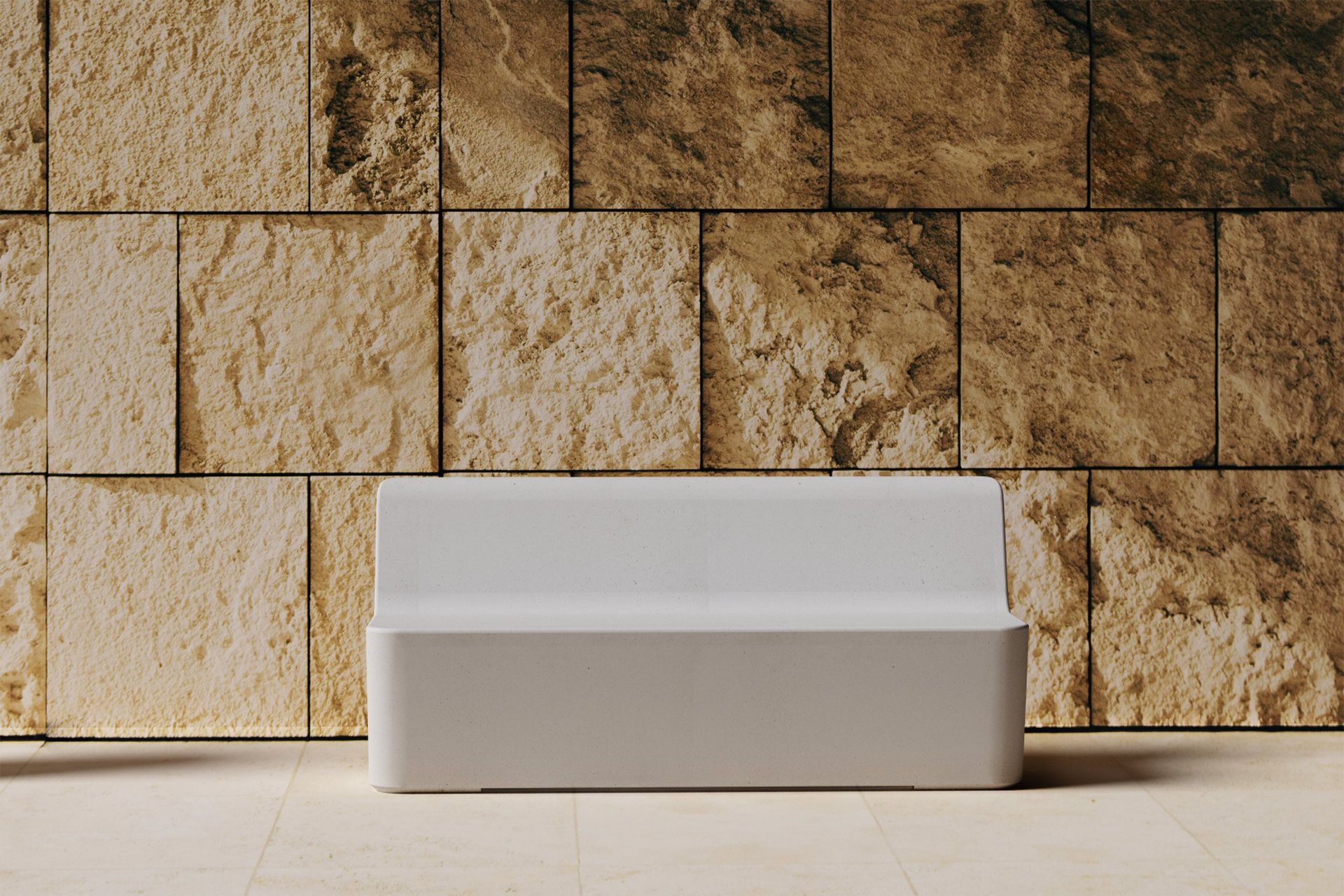 Бетонная скамья со спинкой SIT Smooth ARCH-00071362 - Вид №3