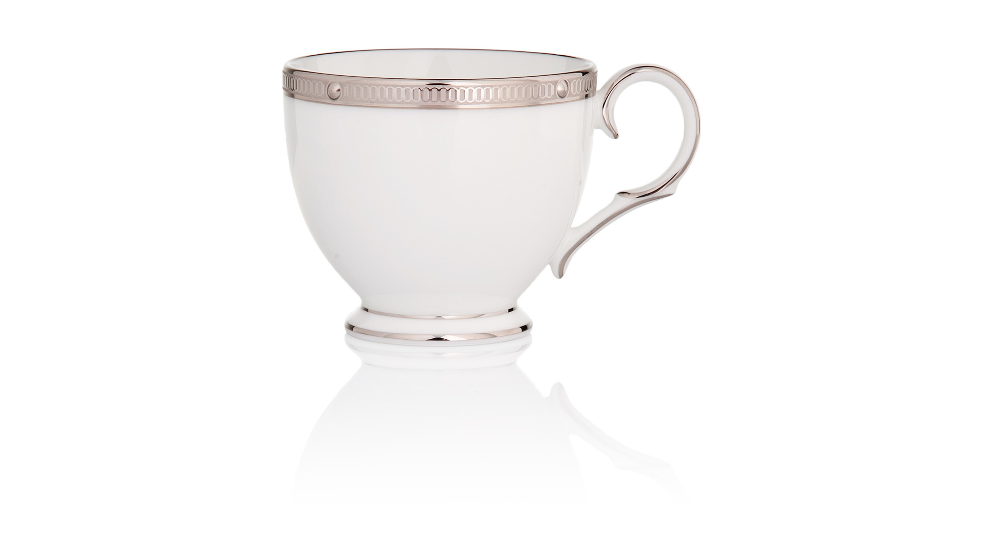 10665448 Noritake Набор из 2 чашек кофейных с блюдцами Noritake "Рочель,платиновый кант" 90мл Фарфор костяной  - Вид №2