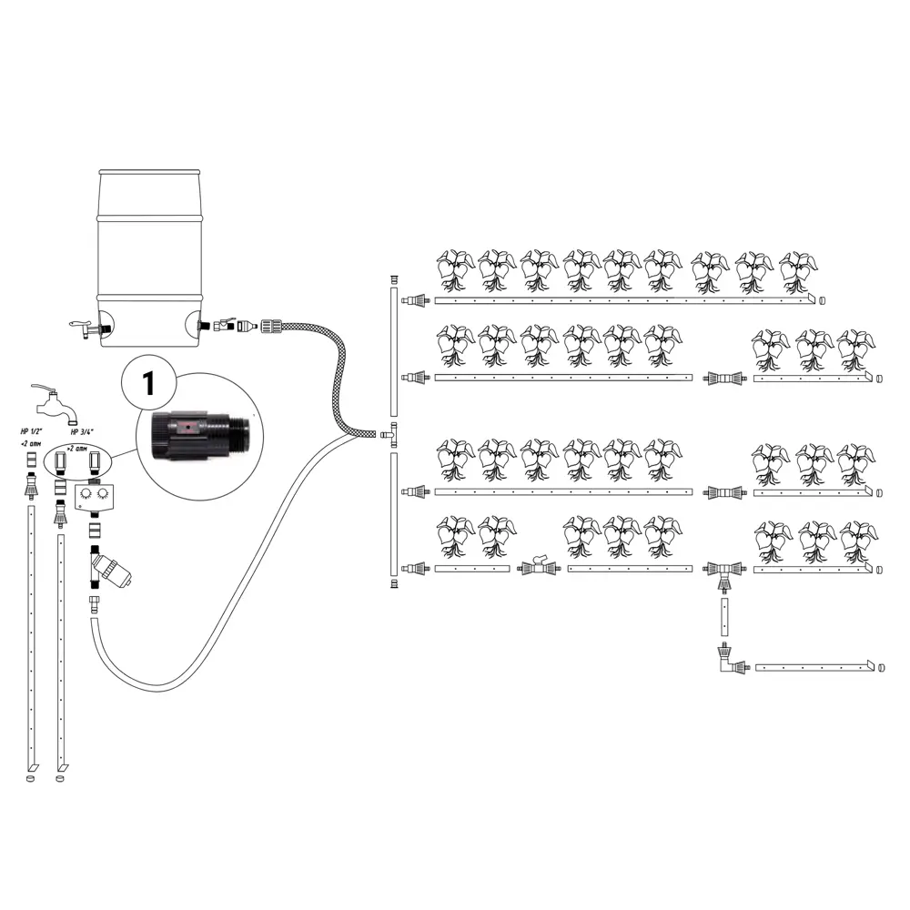 Регулятор давления для капельной линии BOUTTE, 1 бар. № 1 STLM-2176217 - Вид №2