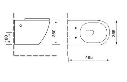 Подвесные унитазы SL-5005MRB SANTILINE  - Вид №4