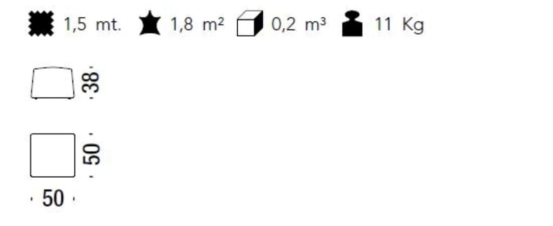 Квадратный съемный пуф из ткани In Stock Moroso ARCH-00142512 - Вид №5