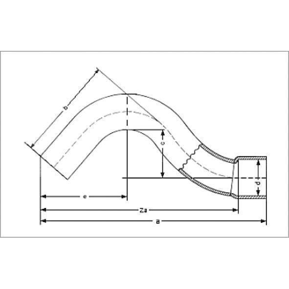 1508614 SANHA 5086 обвод ВП-НП, медь 14 мм  - Вид №1