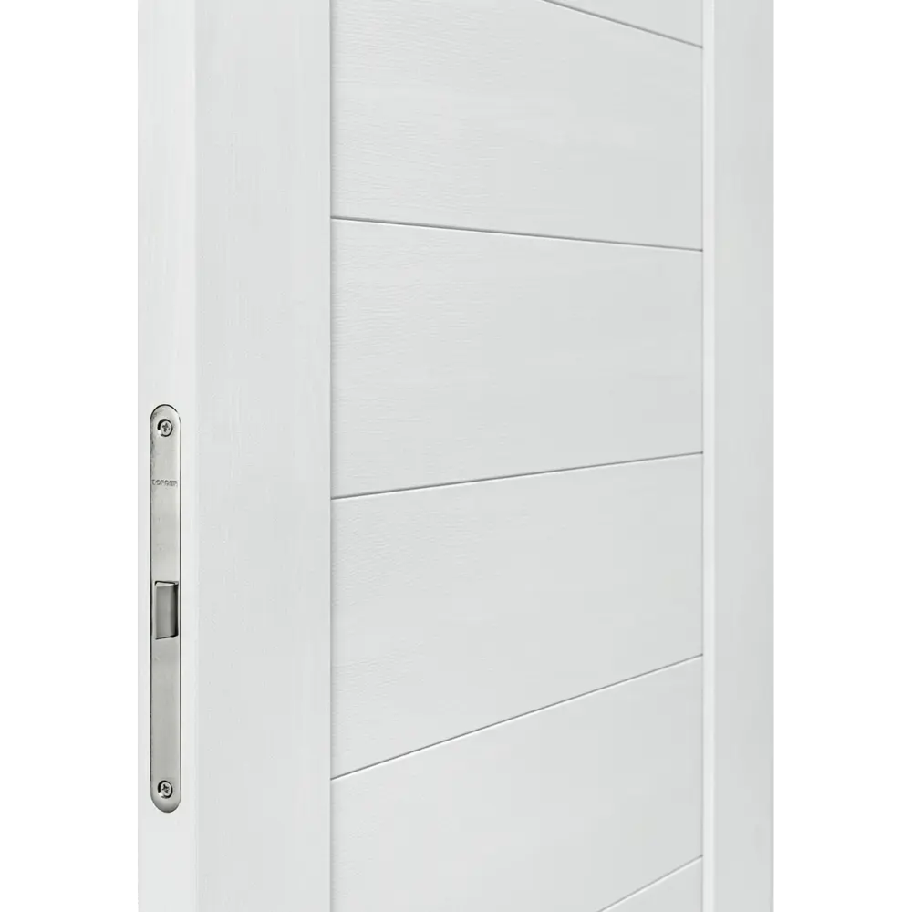 Дверь межкомнатная глухая Аккорд 90x200 см Hardflex цвет светло-серый с замком и петлями 89407896 STLM-2205980 PORTIKA  - Вид №2