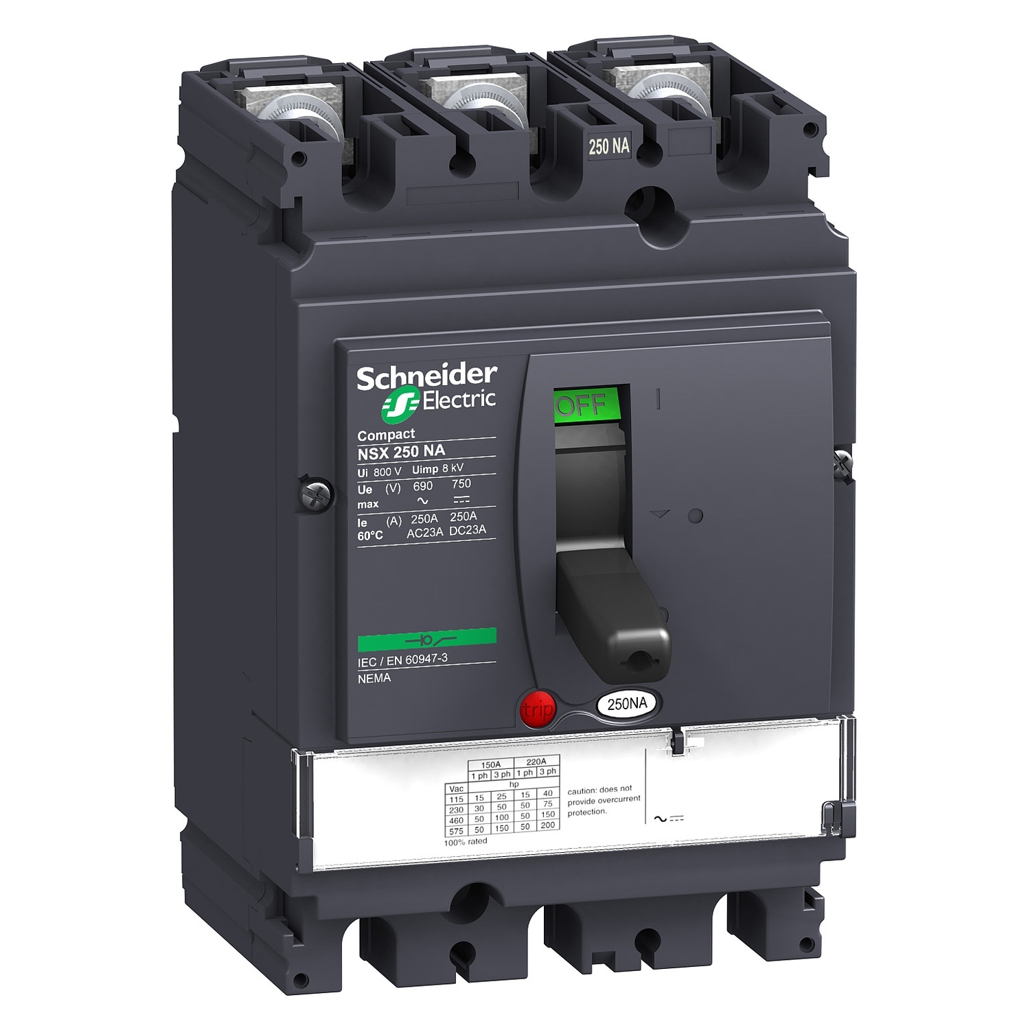 LV431629 Выключатель-разъединитель NSX 250, 3P, 250А Schneider Electric Compact