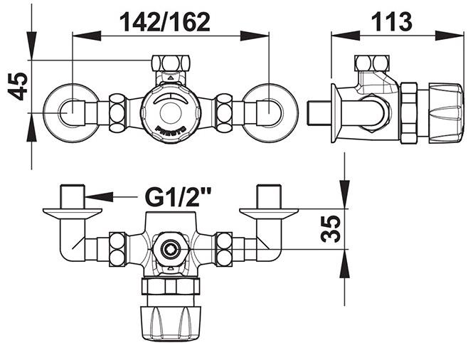 Смеситель Presto ALPA 35814 для душа 35814.0 - Вид №1