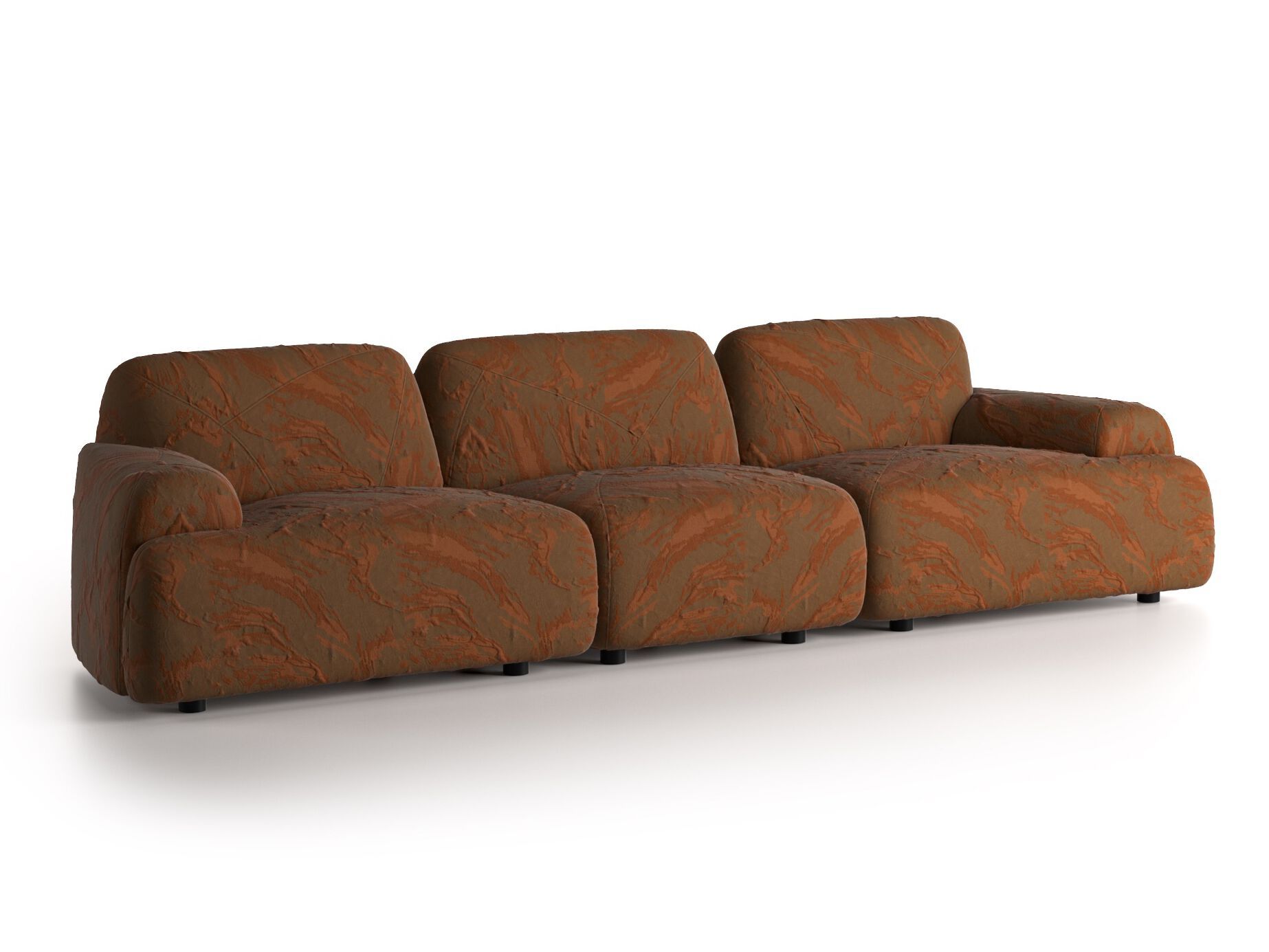 3-местный модульный тканевый диван Natuzzi Italia Buddie ARCH-00116690 - Вид №1