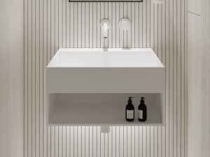 Прямоугольный подвесной умывальник из смолы
