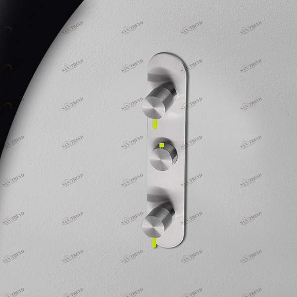 Термостат для душа матовая сталь с зеленой ручкой Toki Radomonte TKI54SCIL23