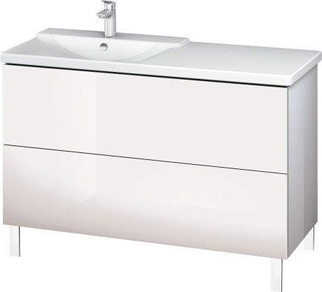LC660303131 Тумбочка напольная L-Cube #LC6603 1220 x 481 мм Сосна серебристая, декор Duravit - Вид №1