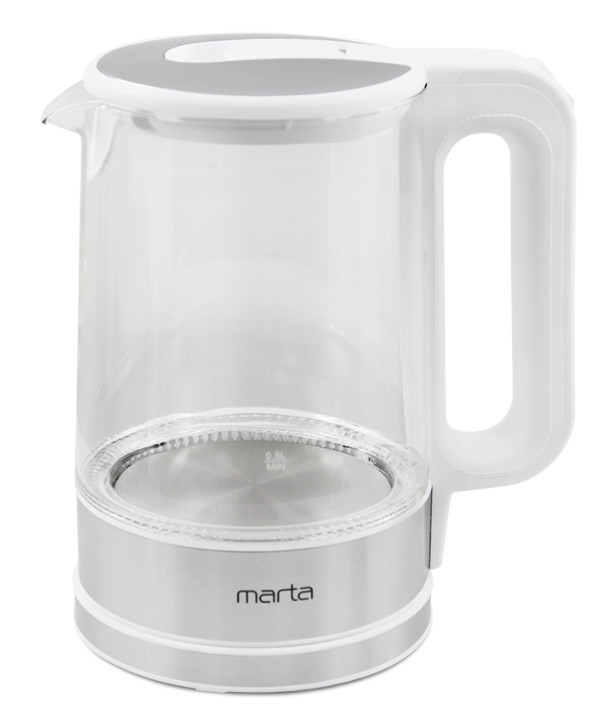9058558 Электрочайник MARTA MT-4608 белый STDN-0080676 - Вид №1