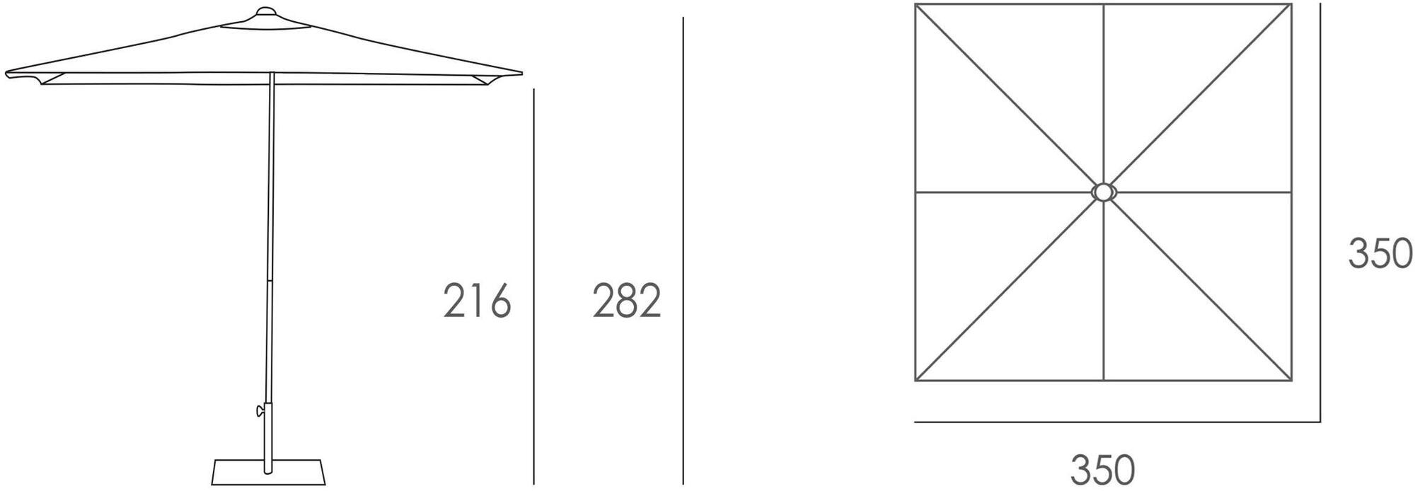 Ezpeleta Квадратный перерабатываемый зонт из алюминия и олефина  Sgao10c3000520p  - Вид №4