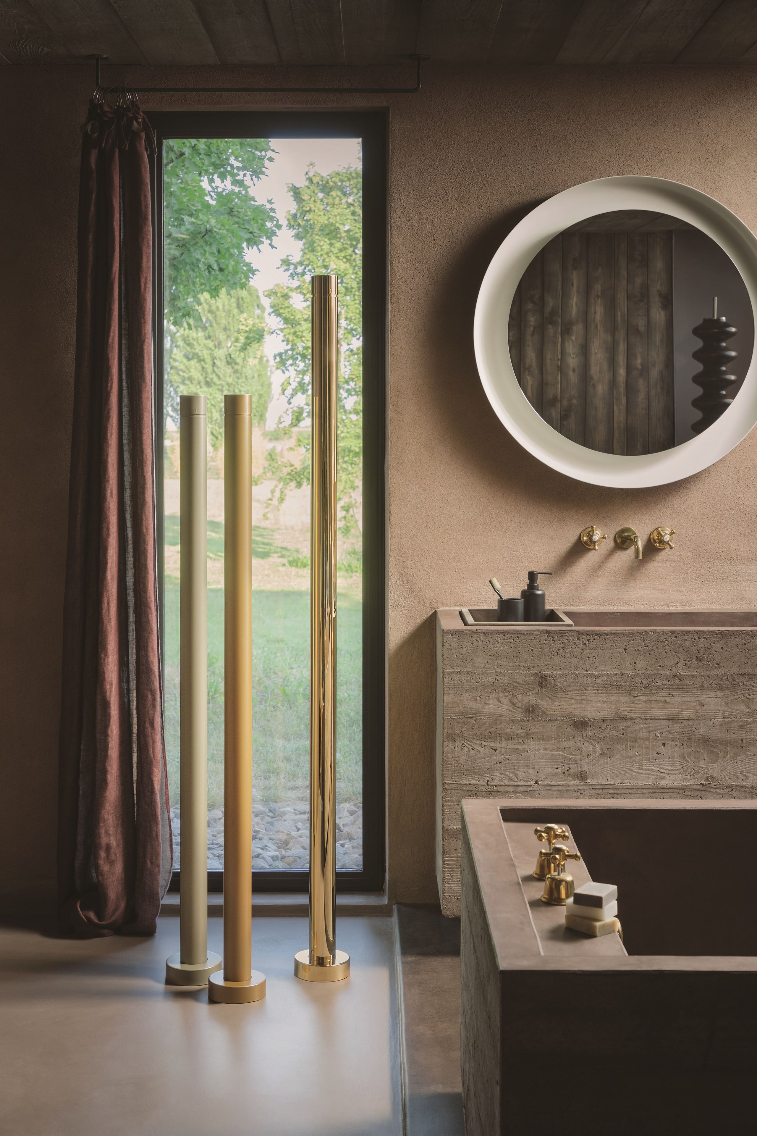 Напольная хромированная латунная полотенцесушитель Tubes Elements ARCH-00060333 - Вид №2