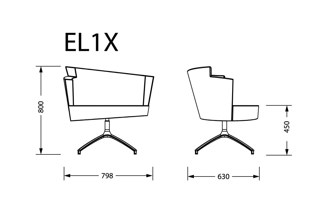 Тканевое кресло с подлокотниками TALIN Elipse ARCH-00039247 - Вид №2