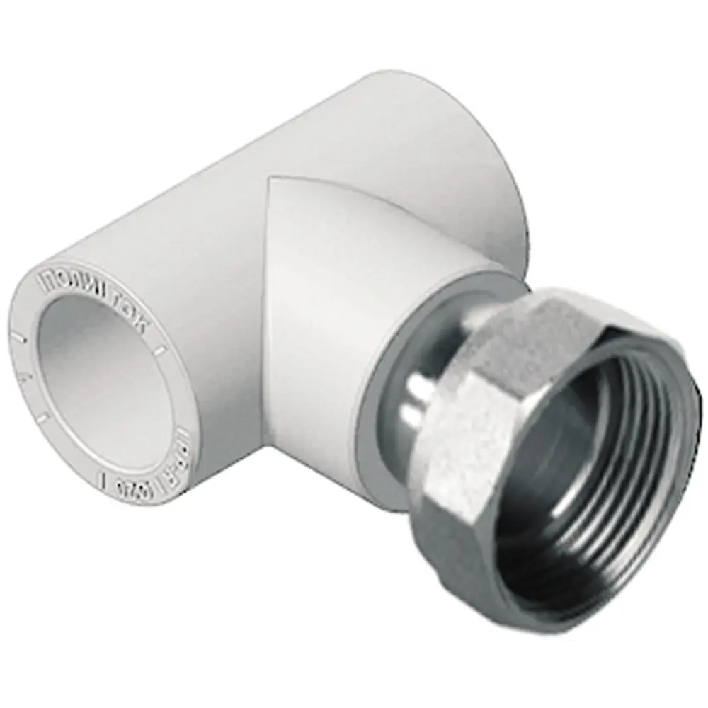 Тройник комбинированный Политэк 3/4"×20 мм для полипропиленовых труб 89422855 STLM-1576614