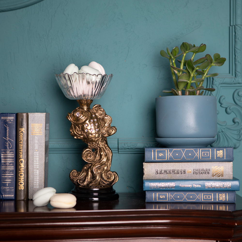 52019 Фруктовница-конфетница Заветное желание Золото BOGACHO 4627138240137 - Вид №2