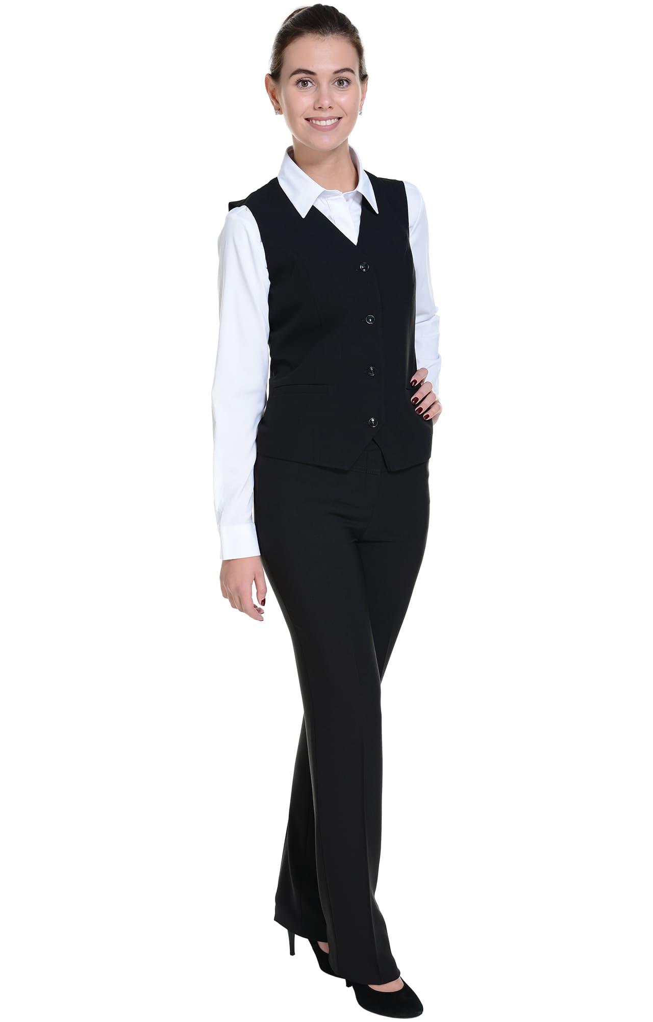 62877 Жилет  женский BLACK El-Risto  Одежда для официантов  размер 54  - Вид №9