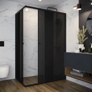 91827371 Душевой уголок Domani-Spa Cube 128 DS04Cb128L0T00.Gt-Black.MP. без поддона тонированное стекло 4 мм. графит профиль. раз STLM-1367285