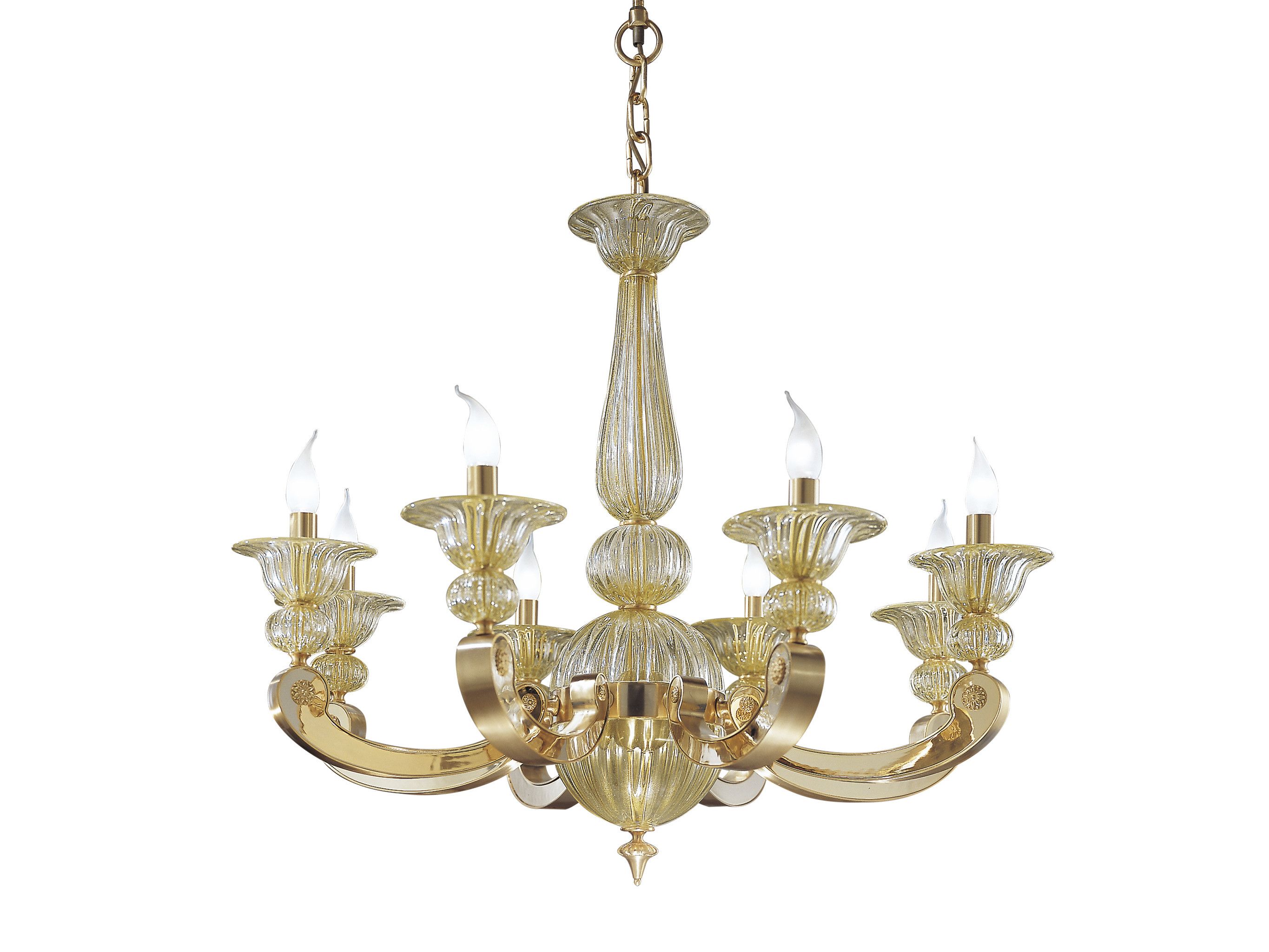 Золотая люстра с кристаллами Possoni Illuminazione ARCH-00142362