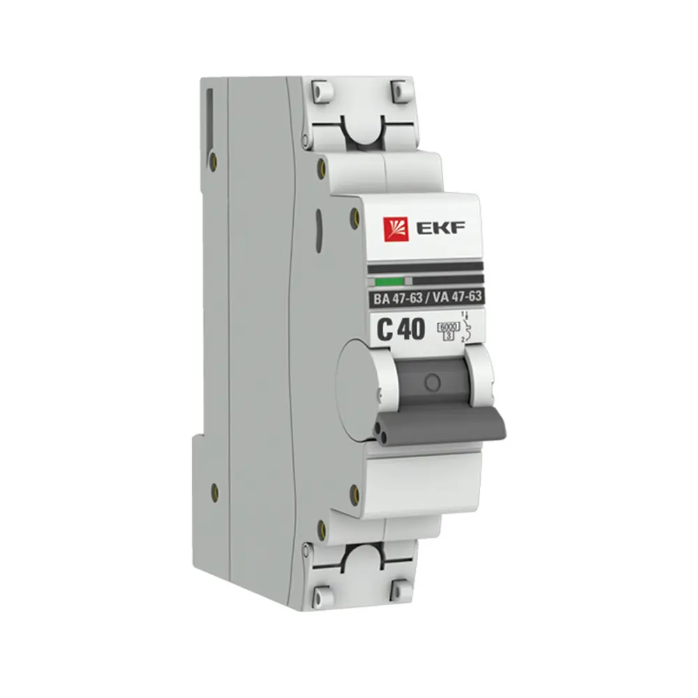 Автоматический выключатель EKF PROxima ВА47-63 1P C40 А 6 кА mcb4763-6-1-40C-pro STLM-2005475