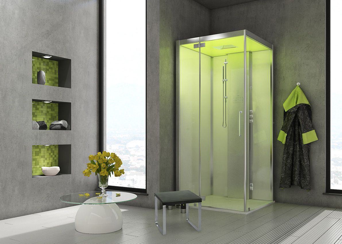 Угловая квадратная душевая кабина с турецкой баней HOESCH SensePerience ARCH-00123219 - Вид №1